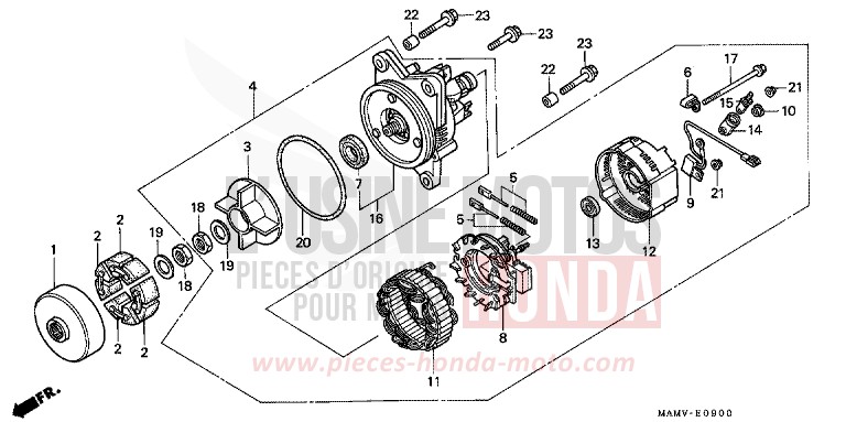 GENERATOR von Gold Wing PEARL MERCED GREEN (G167G) von 1999